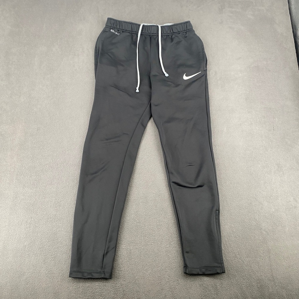 Nike Dri-FIT Mens Medium Gray Training Pants Zipper Pockets Joggers 7663